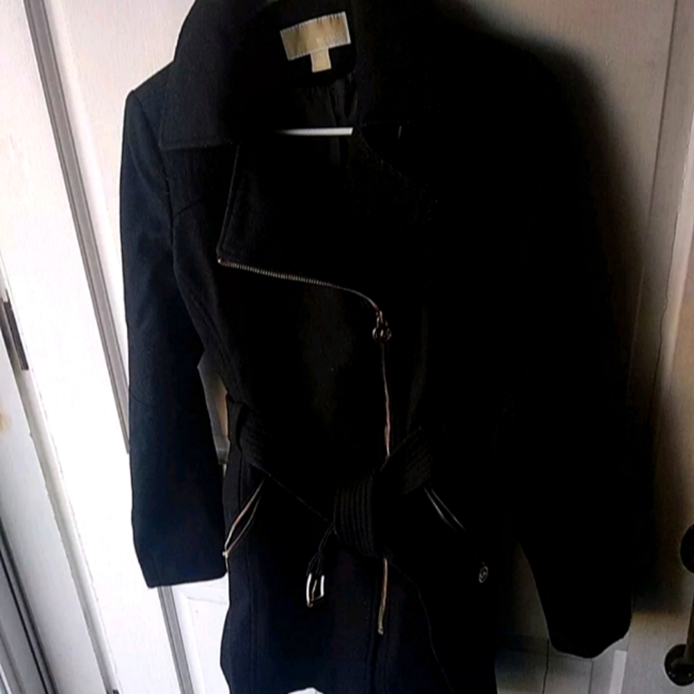Michael micheal kors size small long Pea Coat Belted